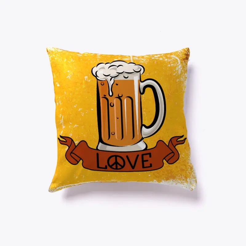 Love Beer Pillow